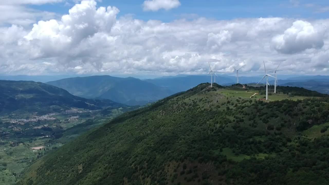 云南省红河州石屏县大冷山航拍风光视频素材