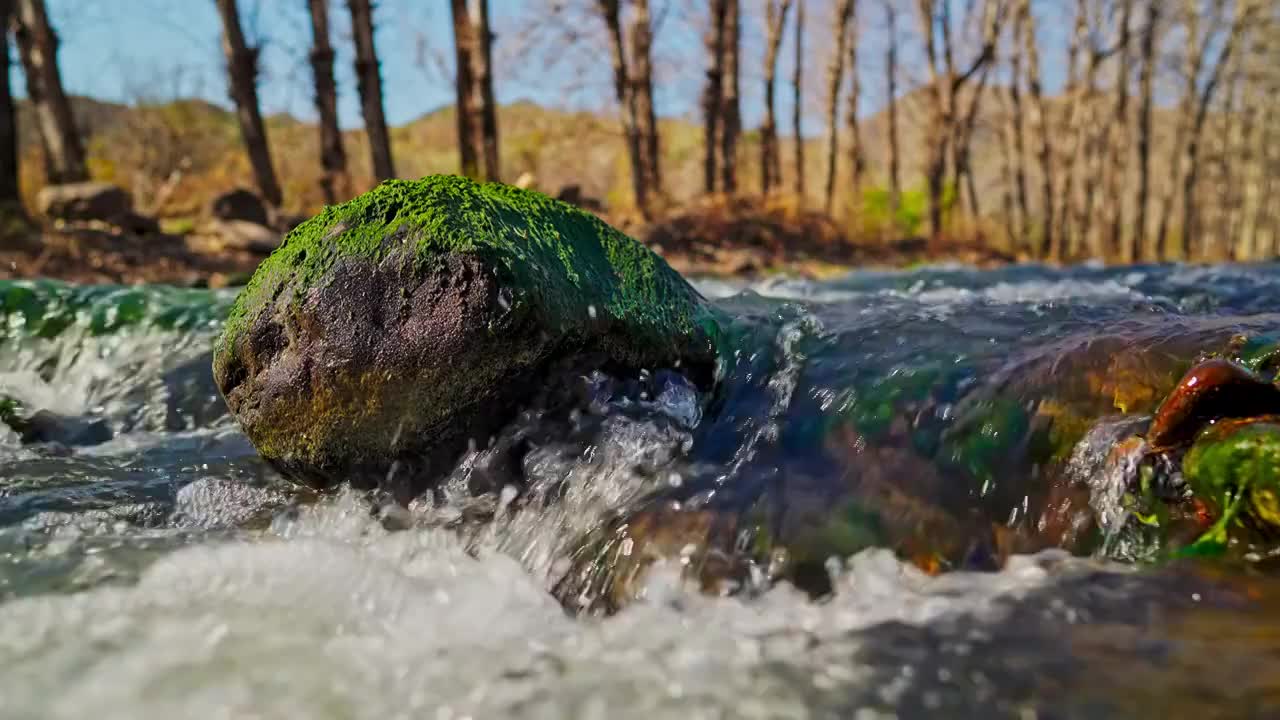 水泉水河流河水山泉水酒酿酒溪流泉水视频素材