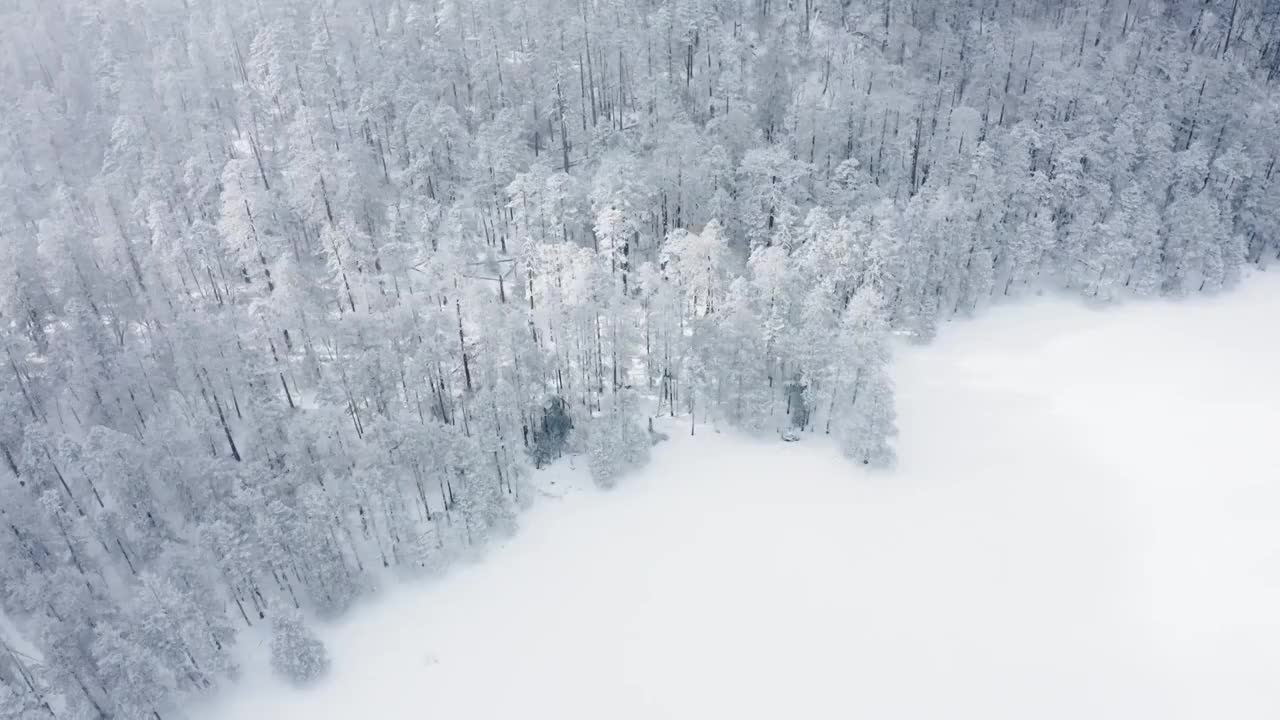 云南丽江玉龙雪山航拍雪景视频素材