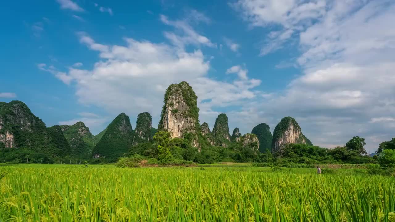 桂林奇峰鎮東山视频素材