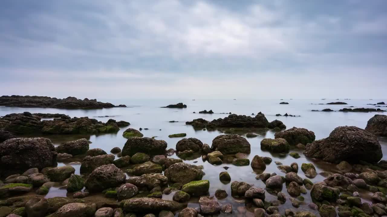 亂石灘海灘视频素材