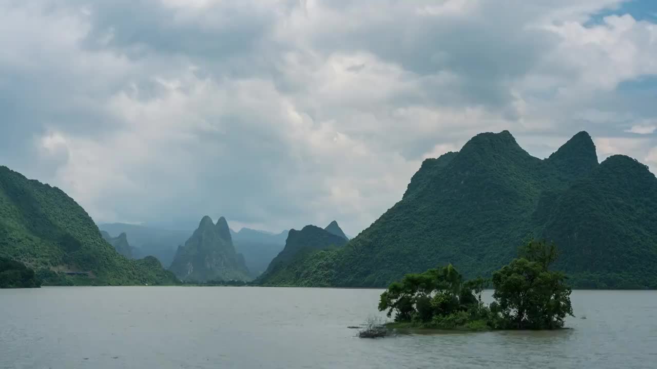 桂林金雞河水庫视频素材