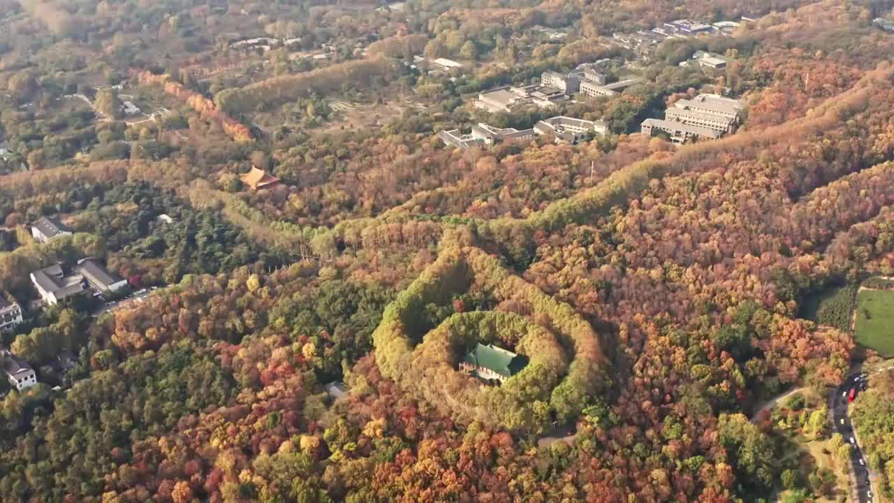 南京美龄宫秋色视频素材