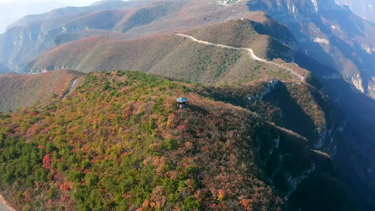 亚洲中国河南省焦作市青天河靳家岭风景区视频素材