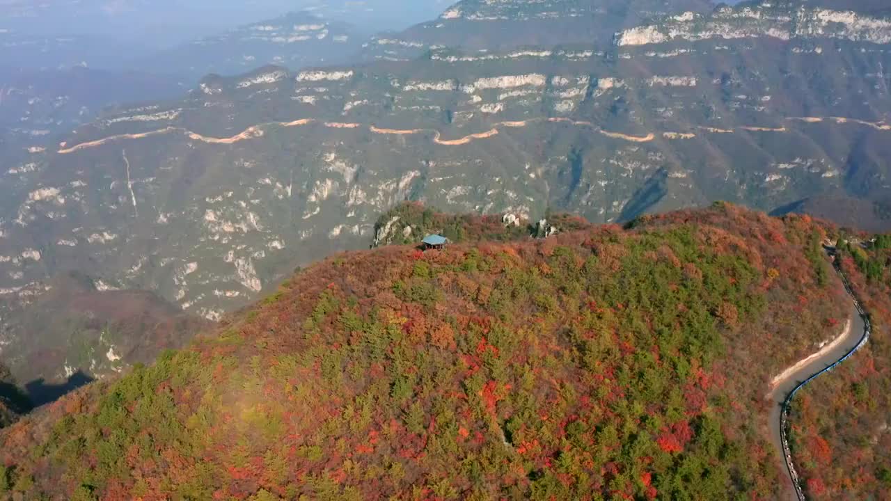 亚洲中国河南省焦作市青天河靳家岭风景区视频素材