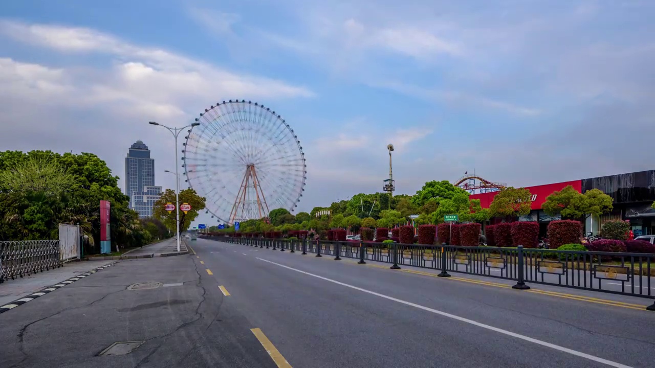 江西南昌摩天轮城市景观视频素材