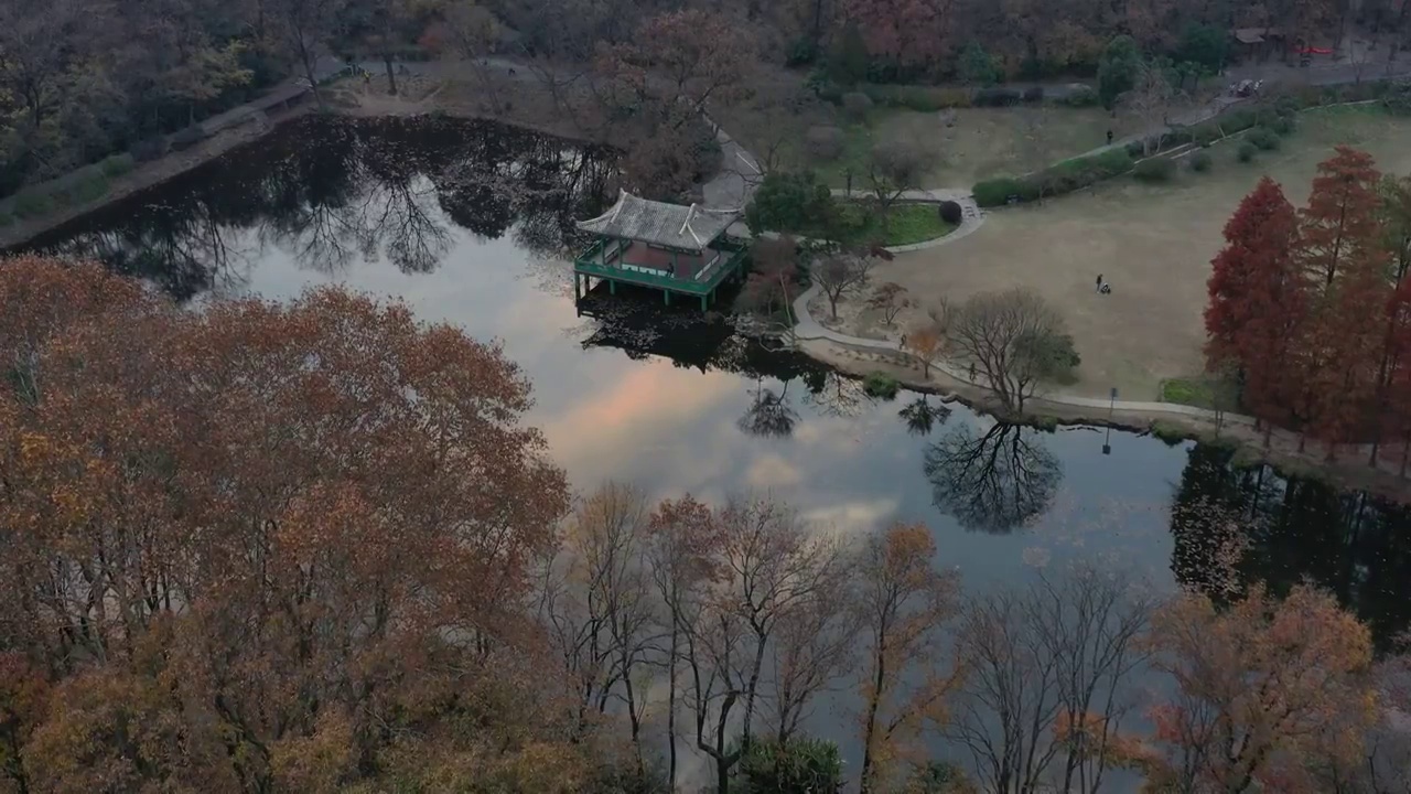 南京中山陵水榭风景视频素材