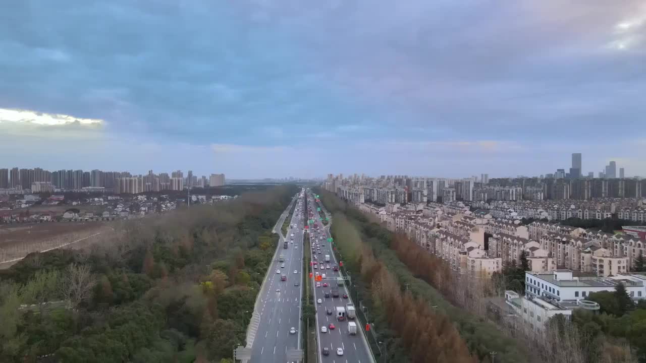 上海道路交通视频素材