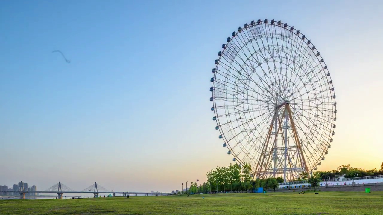 江西南昌摩天轮景观视频素材