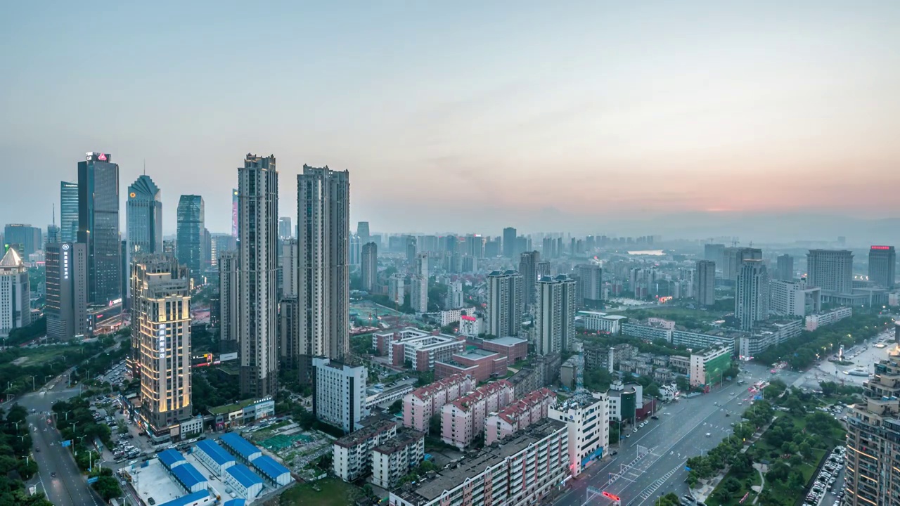 江西南昌红谷滩城市景观视频素材