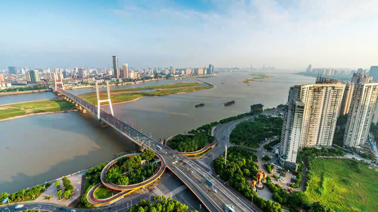 江西南昌红谷滩城市景观视频素材