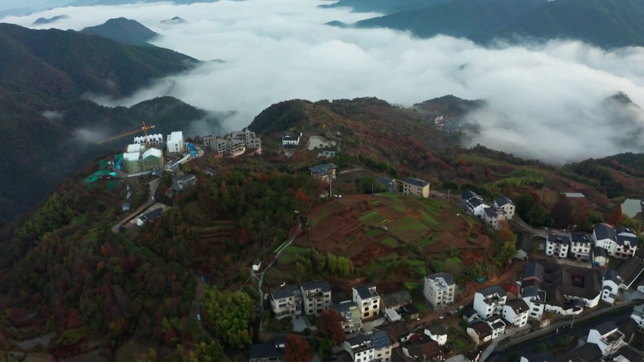 浙江东阳天山云海风光4K航拍视频素材