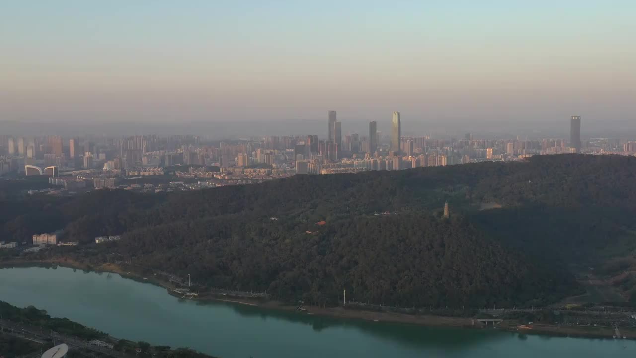 广西南宁五象新区城市航拍风光视频素材