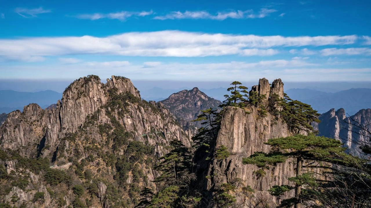 黄山风光延时视频素材