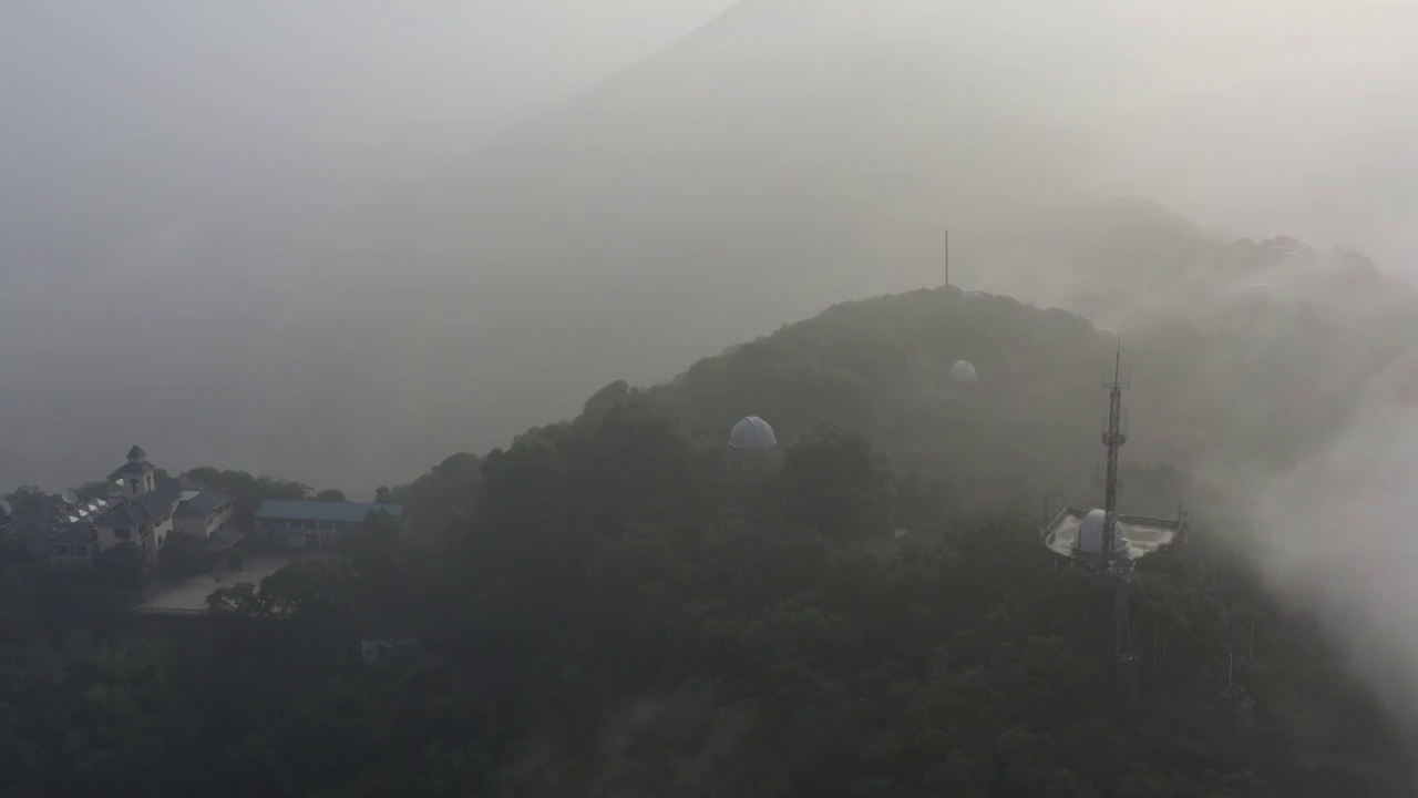 航拍南京紫金山天文台视频素材