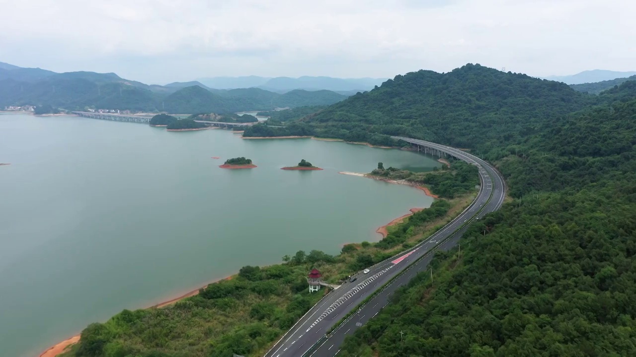 江西庐山西海航拍视频素材