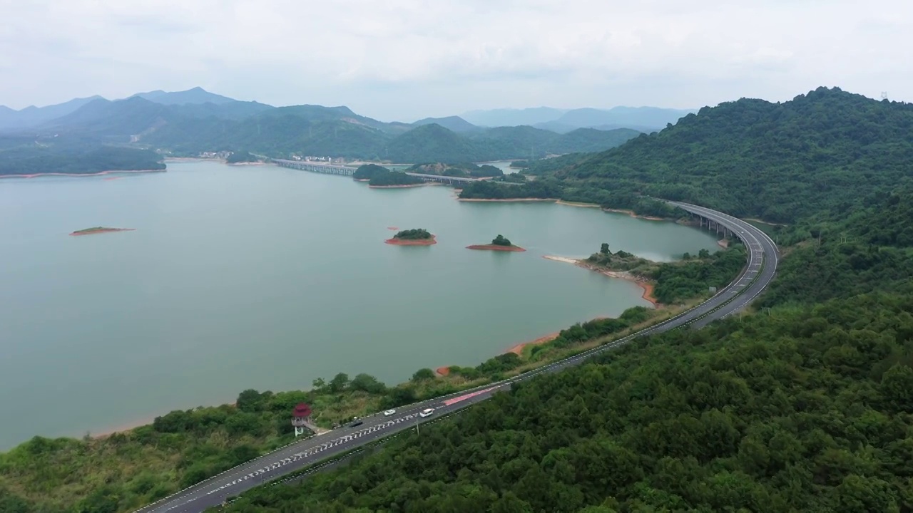 江西庐山西海航拍视频素材