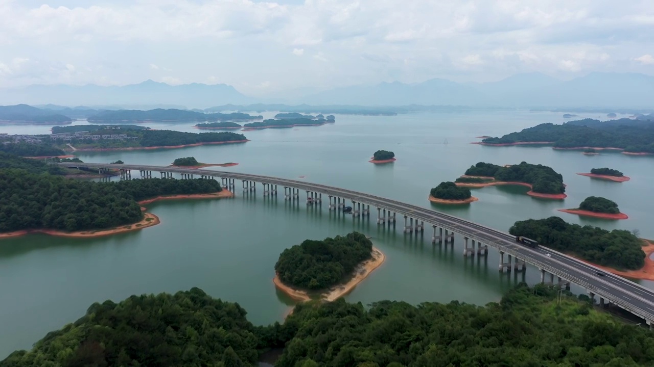 江西庐山西海航拍视频素材