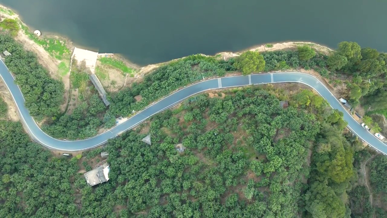 航拍森林盘山公路视频素材