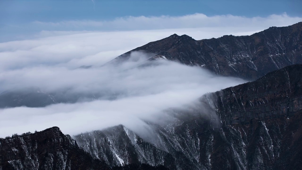 牛背山风光延时摄影视频素材