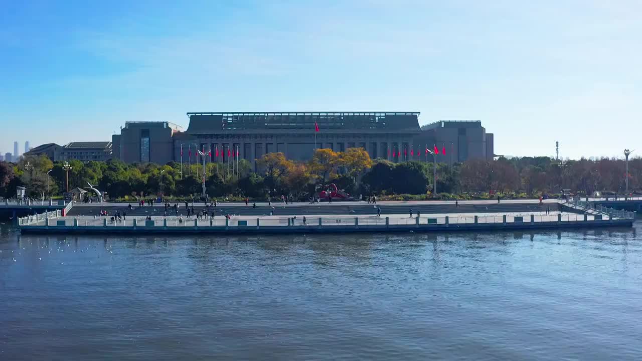 昆明海埂大坝航拍视频素材