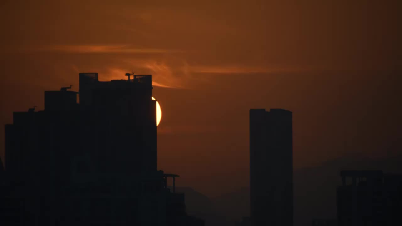 深圳日出城市风光延时视频素材