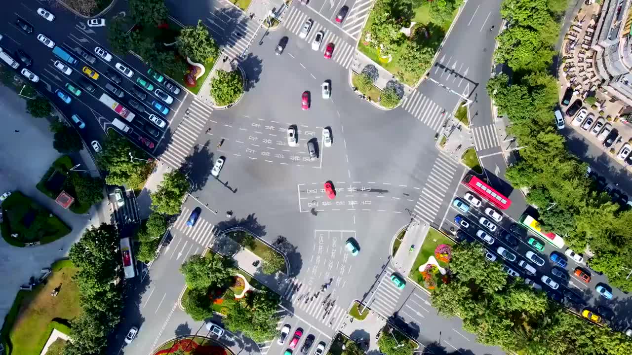 航拍户外城市道路视频素材