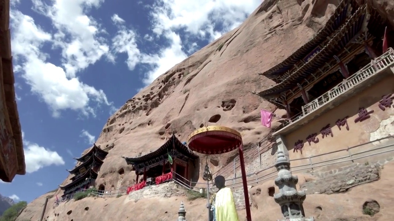 甘肃张掖马蹄寺景观视频素材