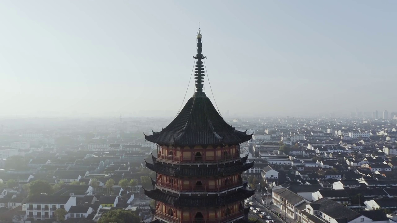 北寺塔,苏州,北塔报恩寺视频素材