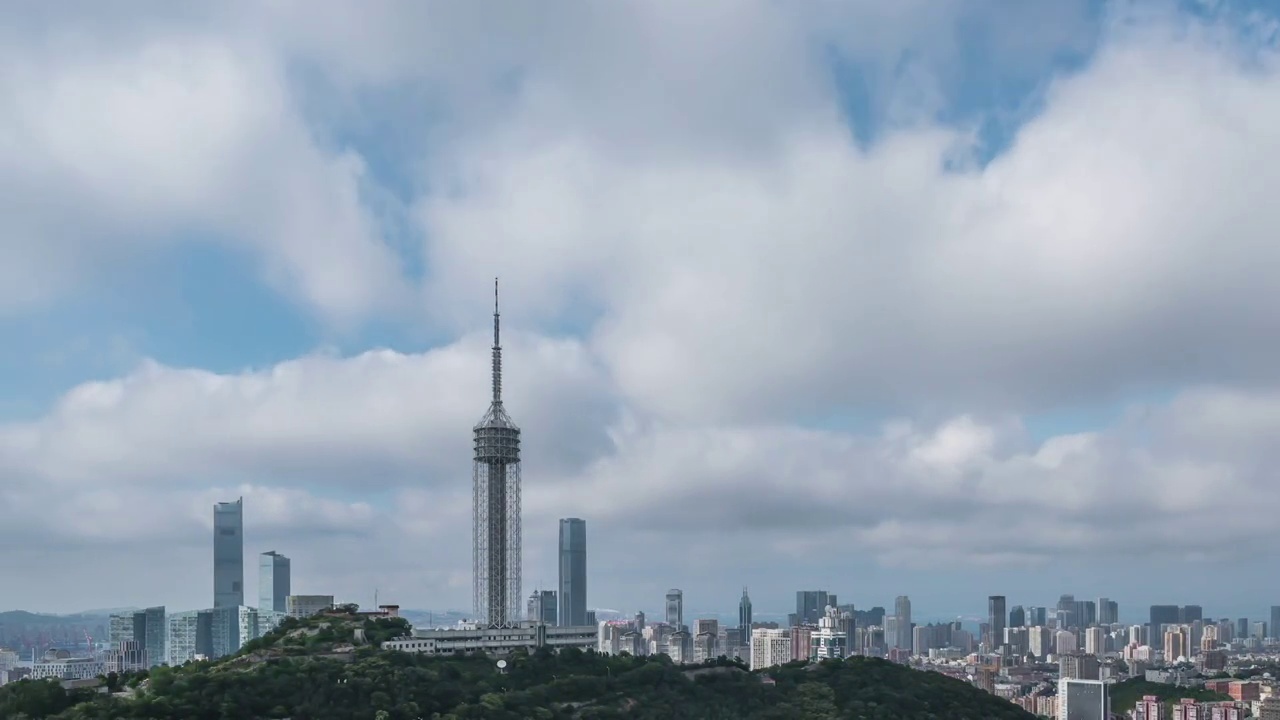 电视塔流云视频素材