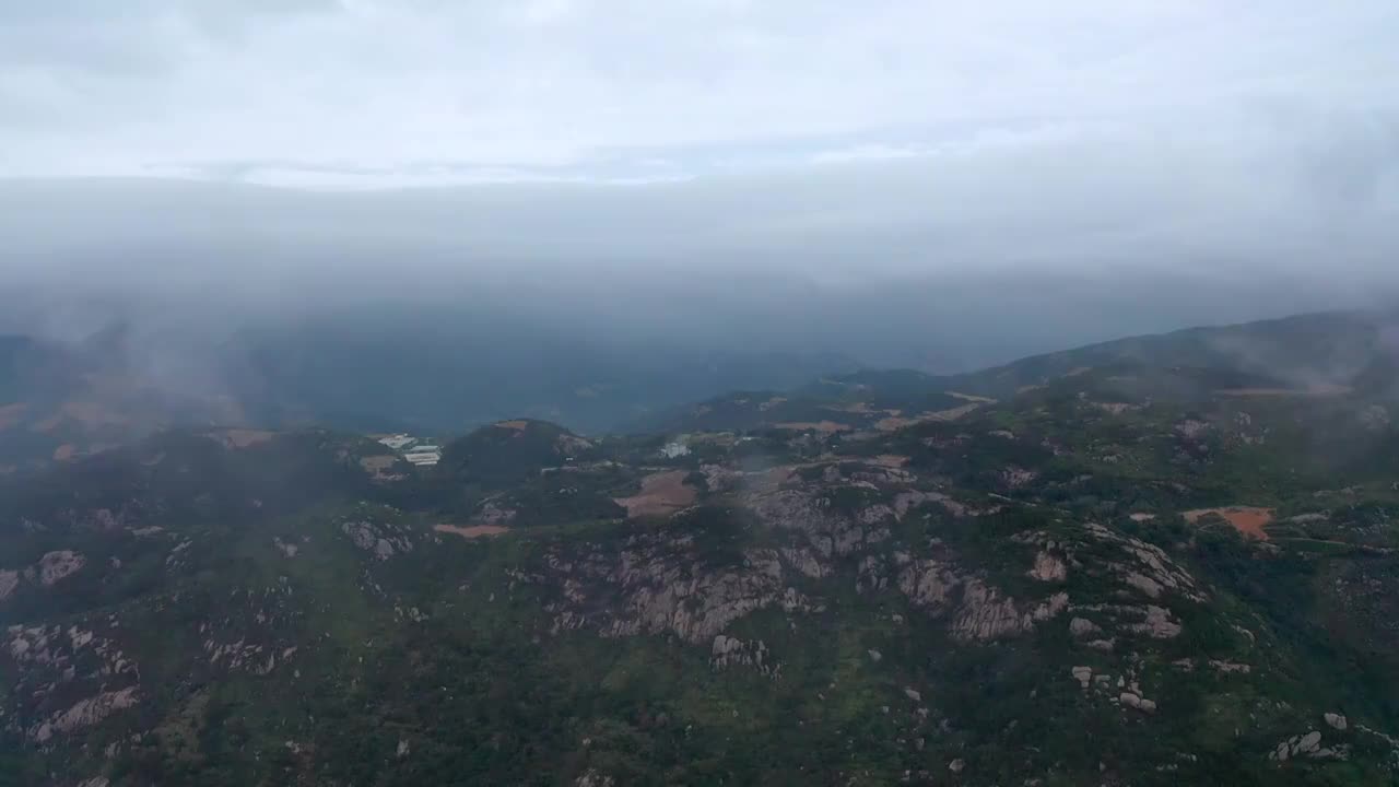 航拍福建霞浦渔村山峰视频素材