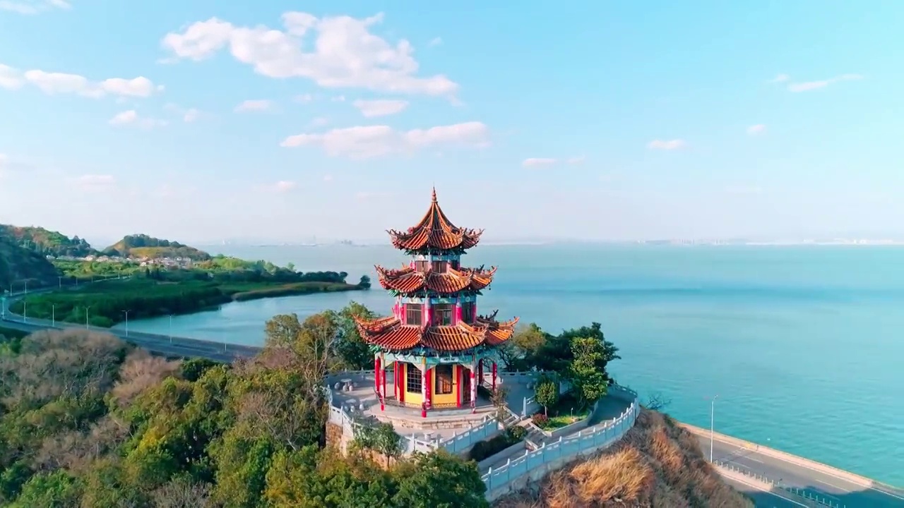 昆明市西山区观音山风景区视频素材