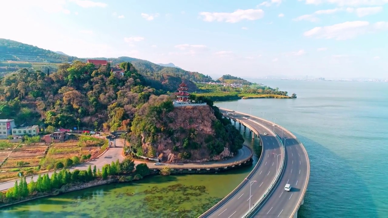 昆明市西山区观音山风景区视频素材