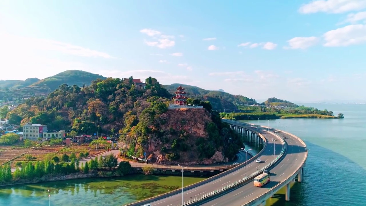 昆明市西山区观音山风景区视频素材