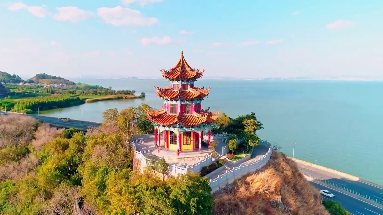 昆明市西山区观音山风景区视频素材