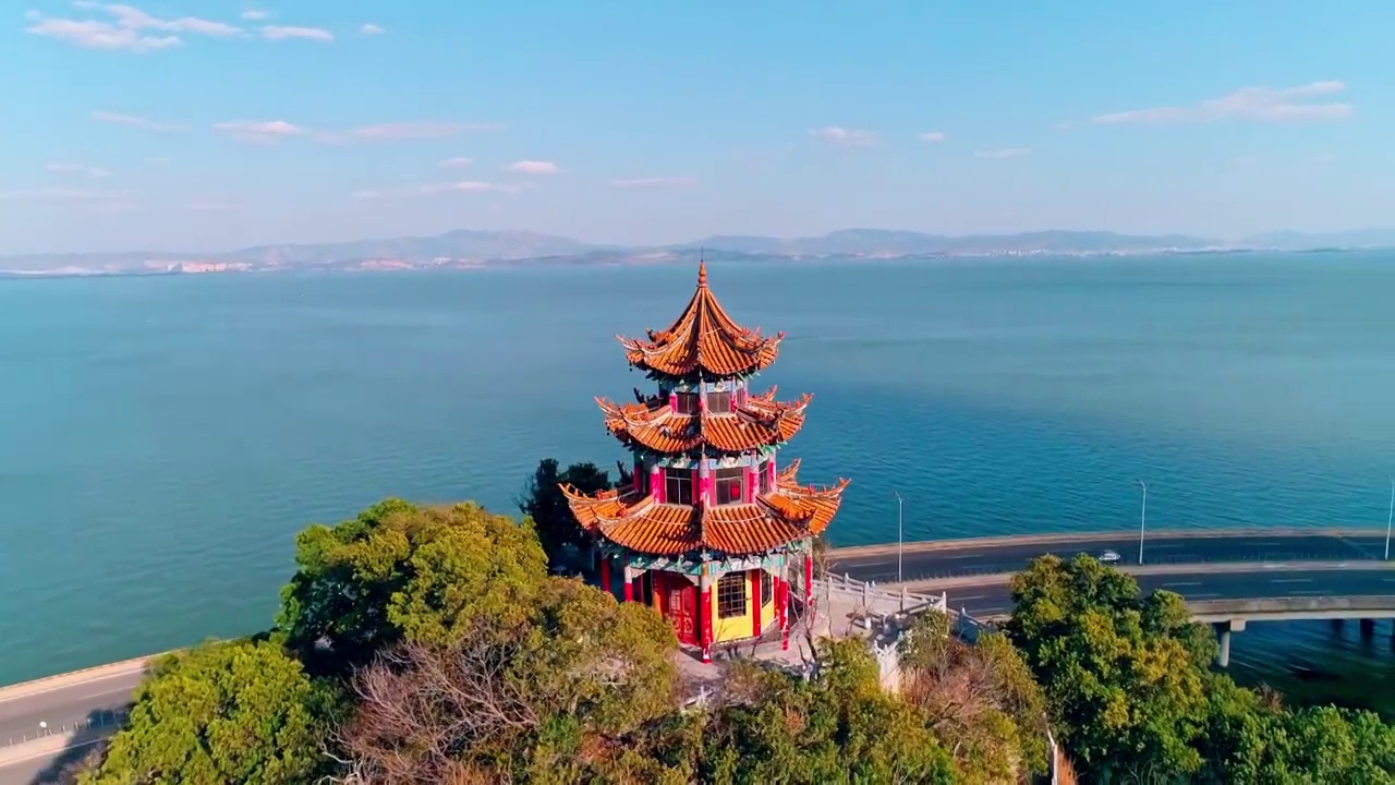 昆明市西山区观音山风景区视频素材