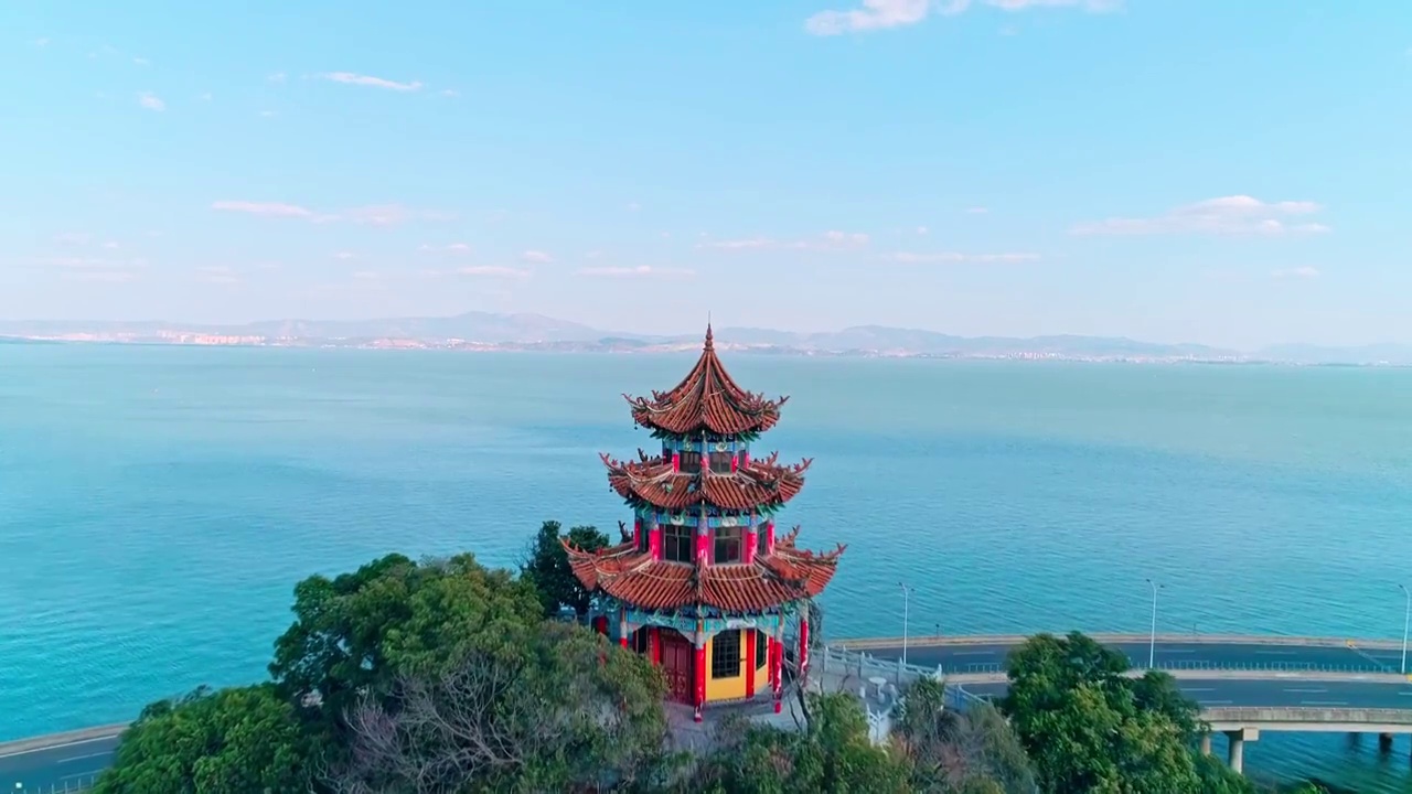 昆明市西山区观音山风景区视频素材