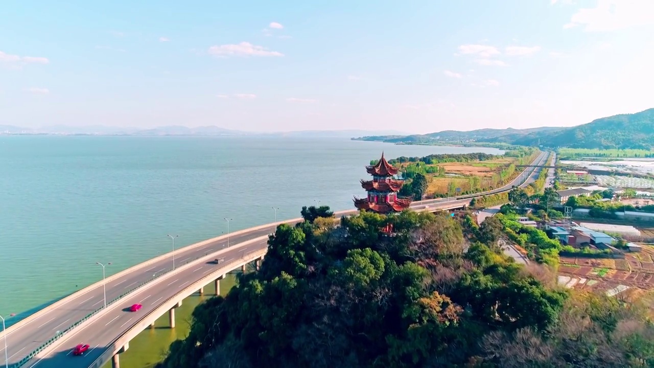 昆明市西山区观音山风景区视频素材