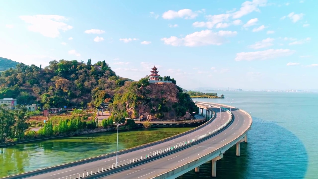 昆明市西山区观音山风景区视频素材