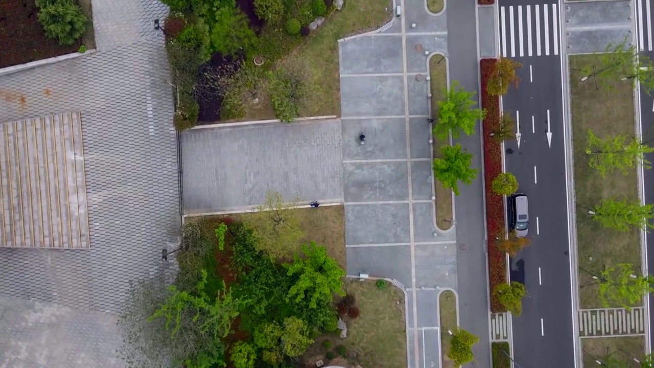 航拍城市道路景观视频素材