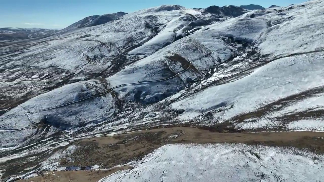 四川理塘连绵的雪山视频素材