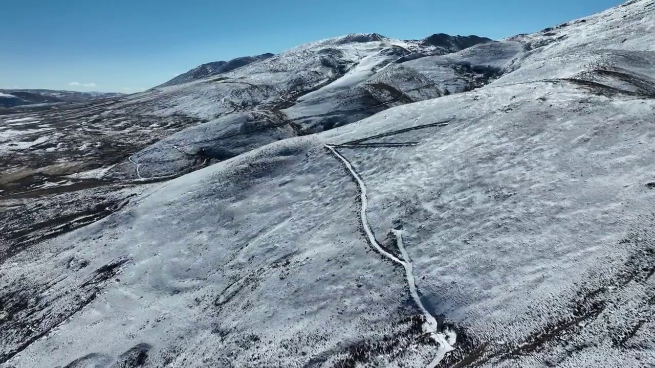 四川理塘连绵的雪山视频素材