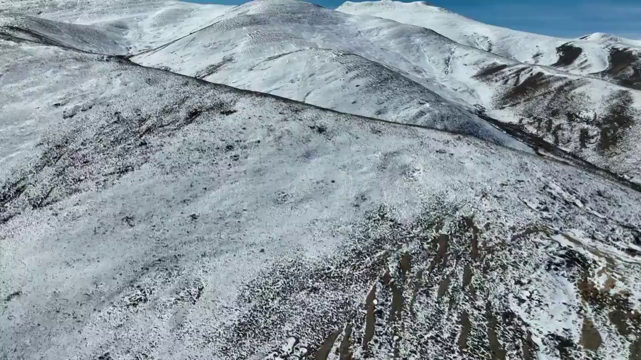 四川理塘连绵的雪山视频素材