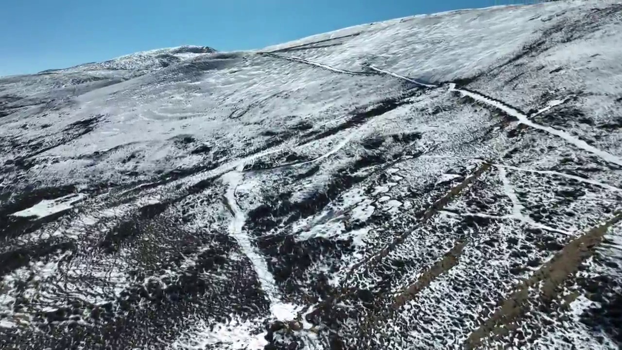 四川理塘连绵的雪山视频素材