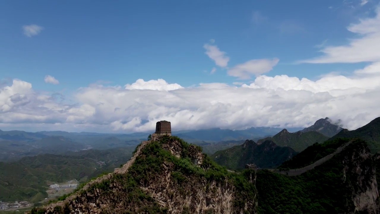 长城夏季云海大景观视频素材