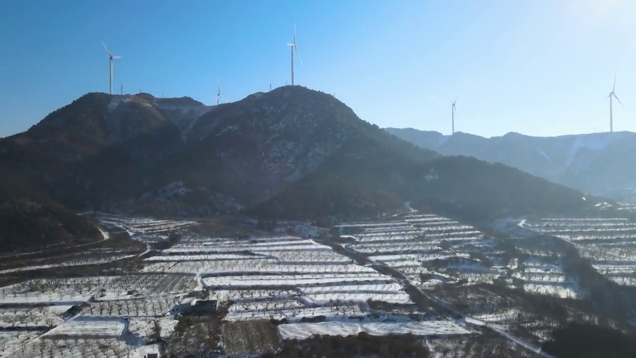 雪后田野视频素材