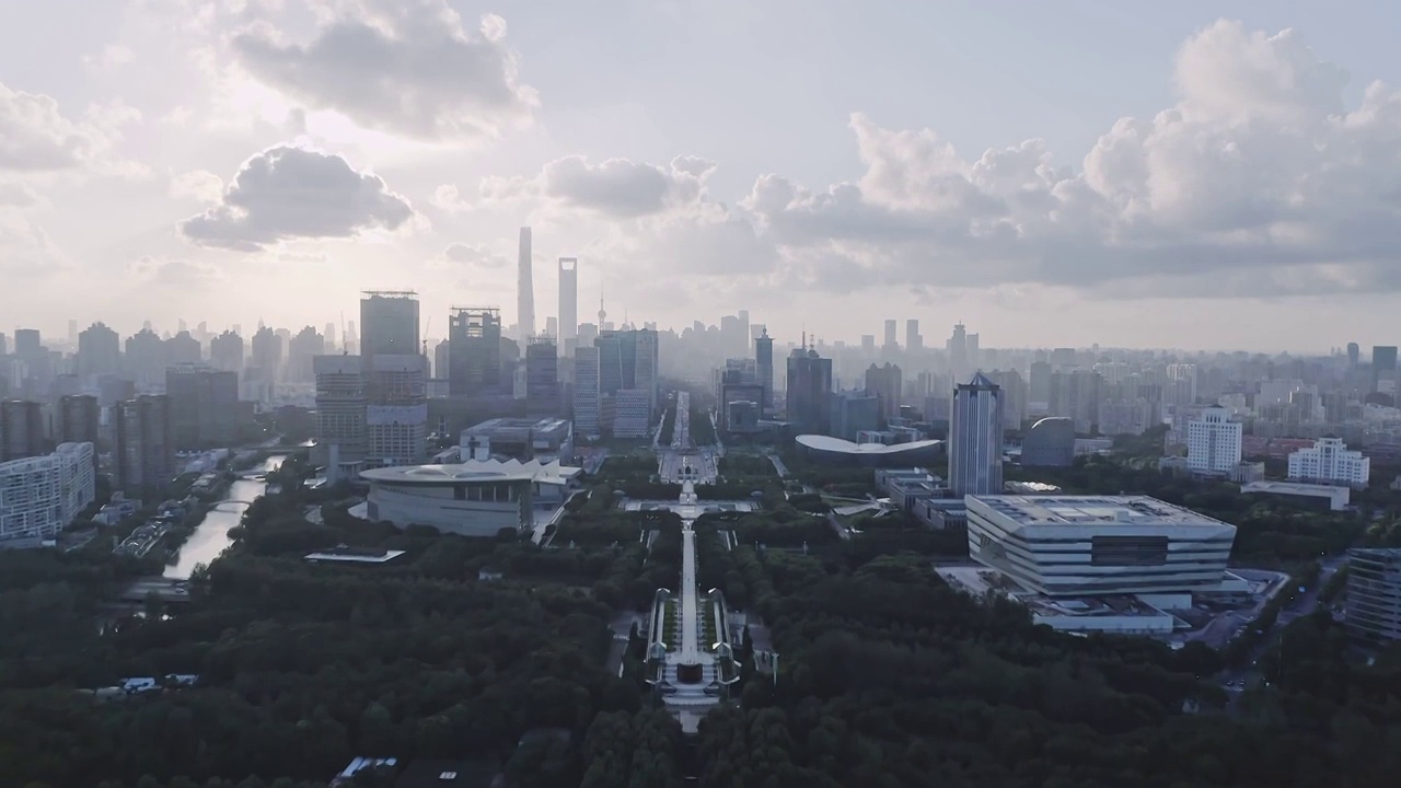 上海著名旅游景点,城市建筑群视频素材