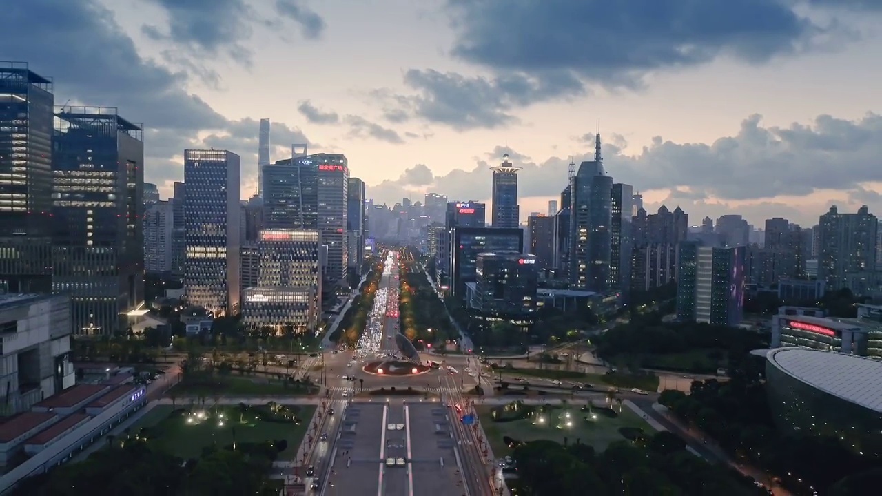 上海城市世纪广场夜景视频素材