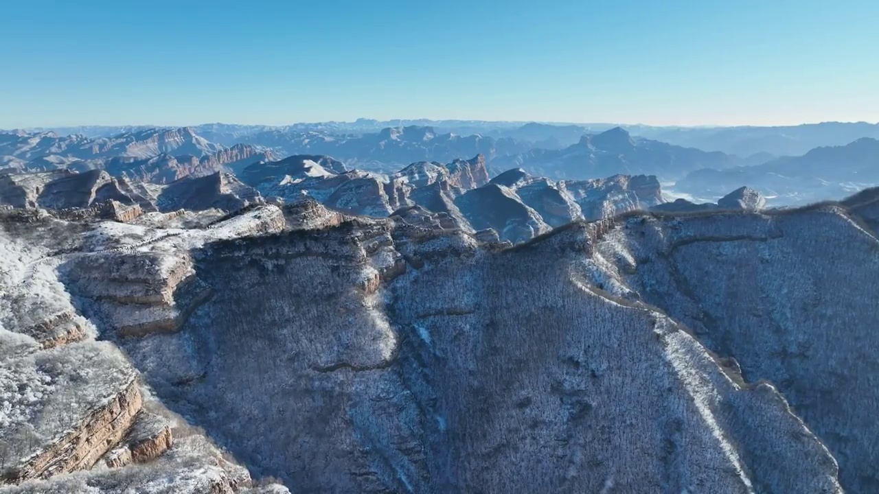 太行风光  雪景视频素材