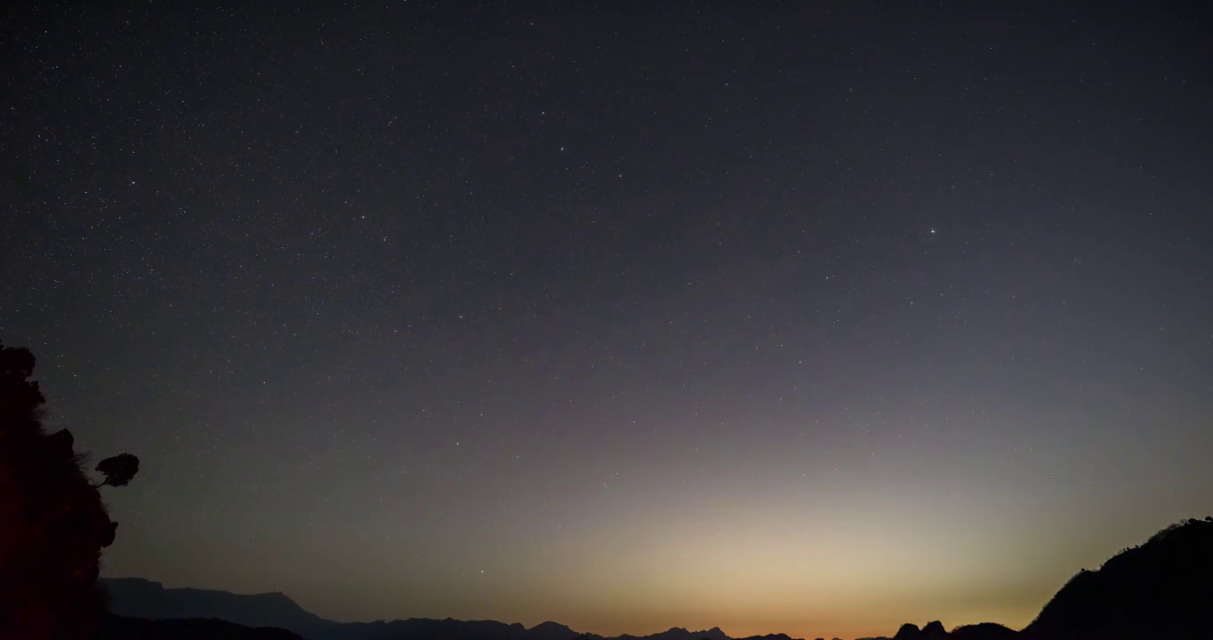 房山蒲洼山谷象限仪做流星雨星空延时视频素材